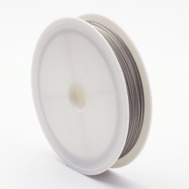 RVS Rijgdraad met nylon coating 0,6 mm x 50 meter platinum