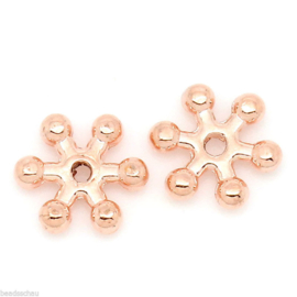 20 x metalen kralen tussenzetsels 8 x 2mm rose gold