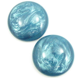 10 x Polaris Cabochon 7mm Jais Turquoise