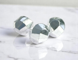 10 x Facetkraal – Top Helix Vorm – Crystal Silver – 10 mm