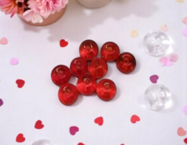 20 x Glaskralen – Rood – ca. 5 mm – Gat 1 mm