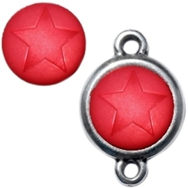 3 x  Polaris cabochon ster matt 15 mm True red zonder houder