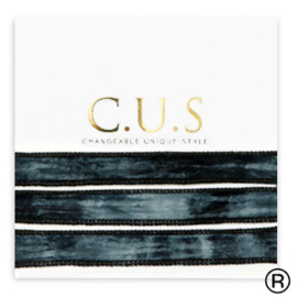 1 x C.U.S® sieraden lint Dip dye black ca. 65x1.2cm