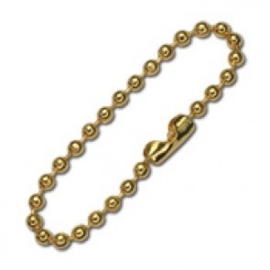 10 x Ball chain ketting met sluiting 2mm x 10,5cm incl. sluiting goud kleur