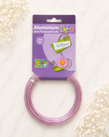 1 rol Vaessen Creative aluminiumdraad 1 mm × 10 meter – Rose (Nikkelvrij)