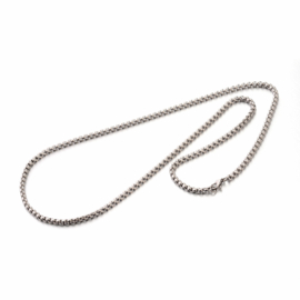 Stainless steel RVS ketting 3,5mm dik lengte: 59,9cm