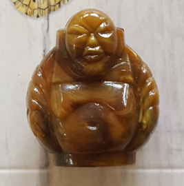 Per stuk Resin kraal Buddha boedha groot Bruin gemeleerd 30 mm