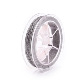 1 rol waxkoord katoen 0,5 mm – 20 meter – grijs