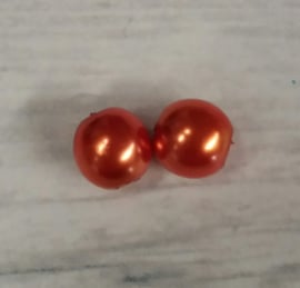 40x glasparel donker oranje 6 mm gat: 1 mm