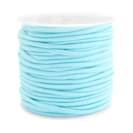 1 meter gekleurd elastisch draad 2.5mm Aqua blue