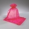 c.a. 100 stuks organza zakjes 7x9 cm Hot Pink