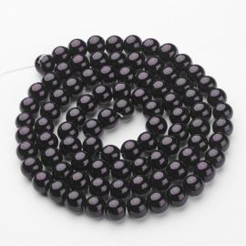 25 x prachtige glasparel kleur: Zwart 10mm