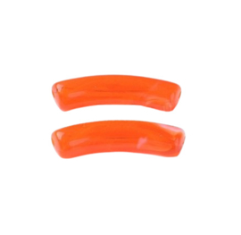 10 x Acryl kralen Imitation Gemstone Orange Red ca. 32x8mm (gat Ø1.8mm)