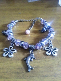 6 x Metalen bedeltje van een bloem 18 x 15 x 2mm Oogje: 1,5mm