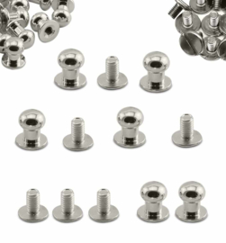 10 sets DQ metalen studs klinknagel rivet platinum kleur (Nikkelvrij)