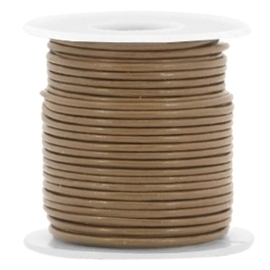 50cm DQ leer rond 1 mm Brown