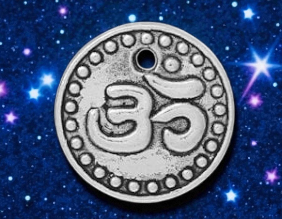 2 x DQ metaal bedel – Ohm – antiek zilverkleur – ca. 15 mm – nikkelvrij
