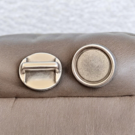 1 x DQ Metaal Schuiver Setting 12mm voor Ø 10 x 2mm leer Antiek zilver kleur (Nikkelvrij)