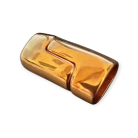 DQ metaal magneet sluiting 28 x 10,5mm diameter 10 x 7mm rose goud kleur (Nikkelvrij)
