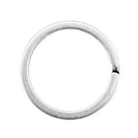 2 x Onderdelen DQ metaal sleutelhanger ring 30mm Antiek zilver