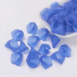 10 x prachtige acryl bloem kelk 20 x 20 x 2mm gat: 1,5mm blue