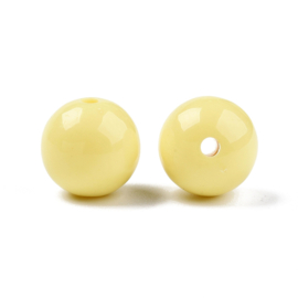 10 x Acryl kralen rond 16 x 15 mm – gat 2,8 mm – Mellow Yellow