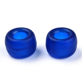 20 x  Rondellen acryl kralen 9 x 6mm Gat: 3,8mm Frosted Dark Blue