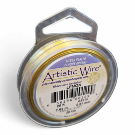 1 x Rol Beadsmith Artistic Wire 0,81mm 13,5 meter  Craft Wire - Tarnish Resistant Lemon (Nikkelvrij)
