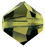 10 x Preciosa Kristal Bicone kraal 8 mm Olijf