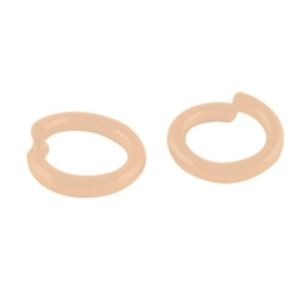 C.a. 100 x rose gold ringetjes 5mm 0,7mm dik