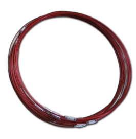 2 x RVS Spang 46 cm met schroefsluiting van messing – rood
