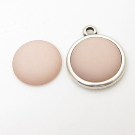 1 x Polaris Matt Cabochon 11,5mm vintage rose