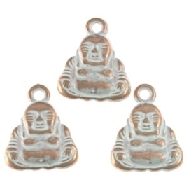 4 x Buddha Champagne / silver rose Aluminium, zeer licht om te dragen c.a. 20mm