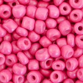 20 gram Glaskralen Rocailles 6/0 (4mm) Deep pink