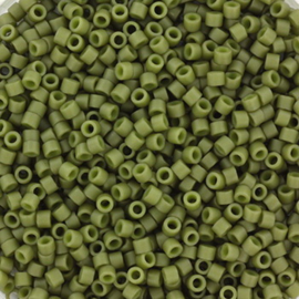c.a. 5 gram Miyuki delica's 11/0 -  Opaque matte luster olive