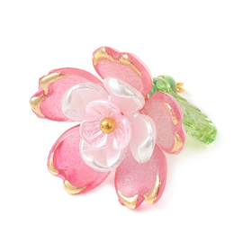 2 x Bloem bedel acryl 17,5 x 18 x 19 mm – gat 1,8 mm – Light Coral