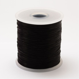 5 meter gekleurd elastiek draad 0,8mm black