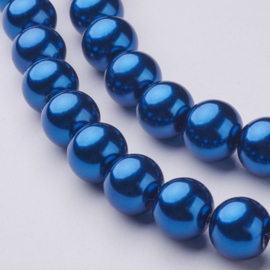 40 x glasparel kleur: Royal Blue 6mm gat 1mm