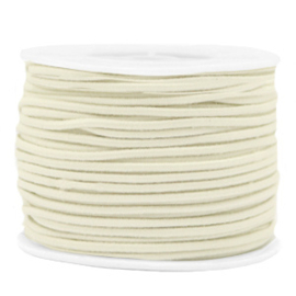 1 rol 40 meter Gekleurd elastisch draad 2mm Off white