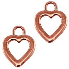 1x DQ Bedel Hart Rose Gold 22×16 mm ♥