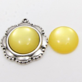 1 x Polaris Cabochon 20 mm Jais Vanille