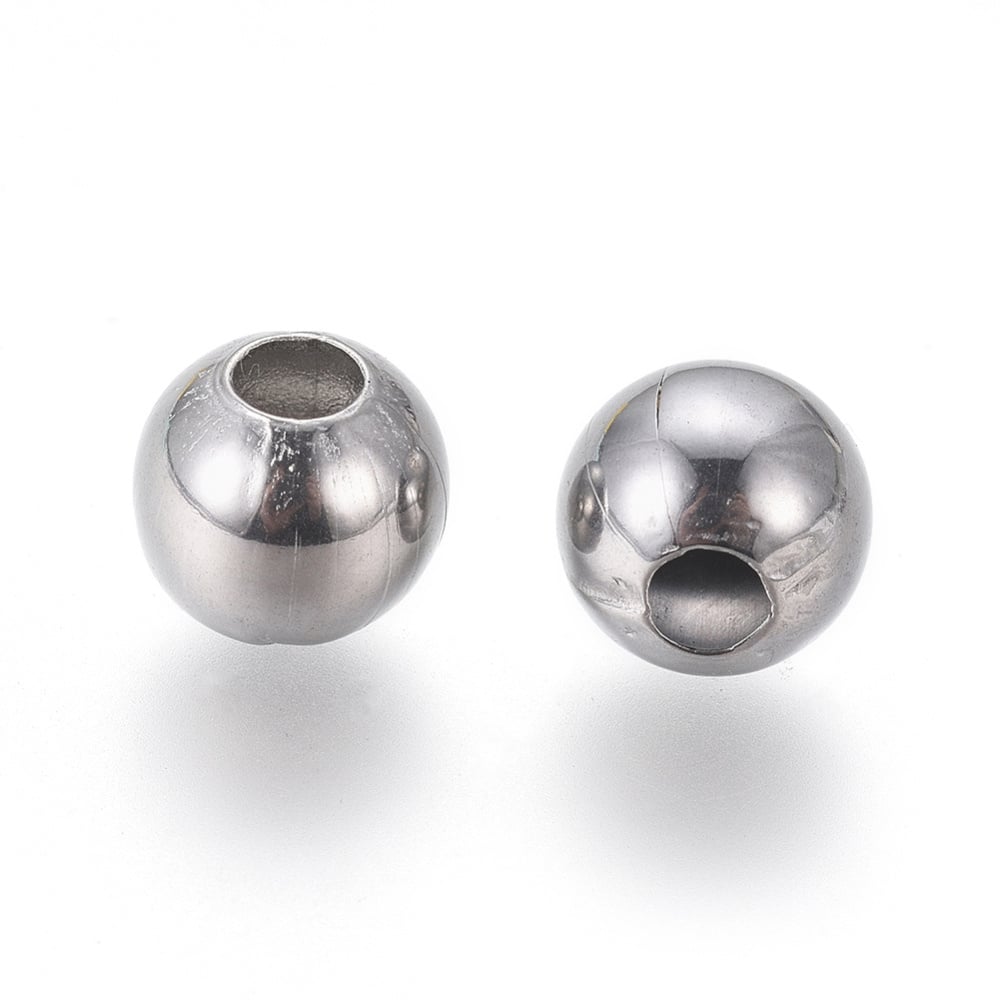50 x  RVS 304 kralen 3 x 2mm gat: 1,6mm