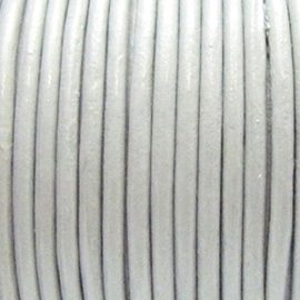 1 x Rol DQ leer rond 2mm Grijs per 25 meter kleur: Horizon