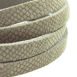 1 x 105~110 cm DQ leer suède plat 5mm Taupe