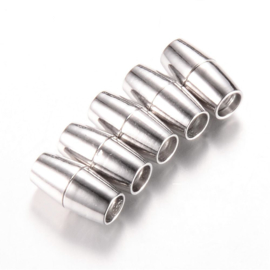 Magneet slotje Platinum 16 x 9mm  Ø6mm