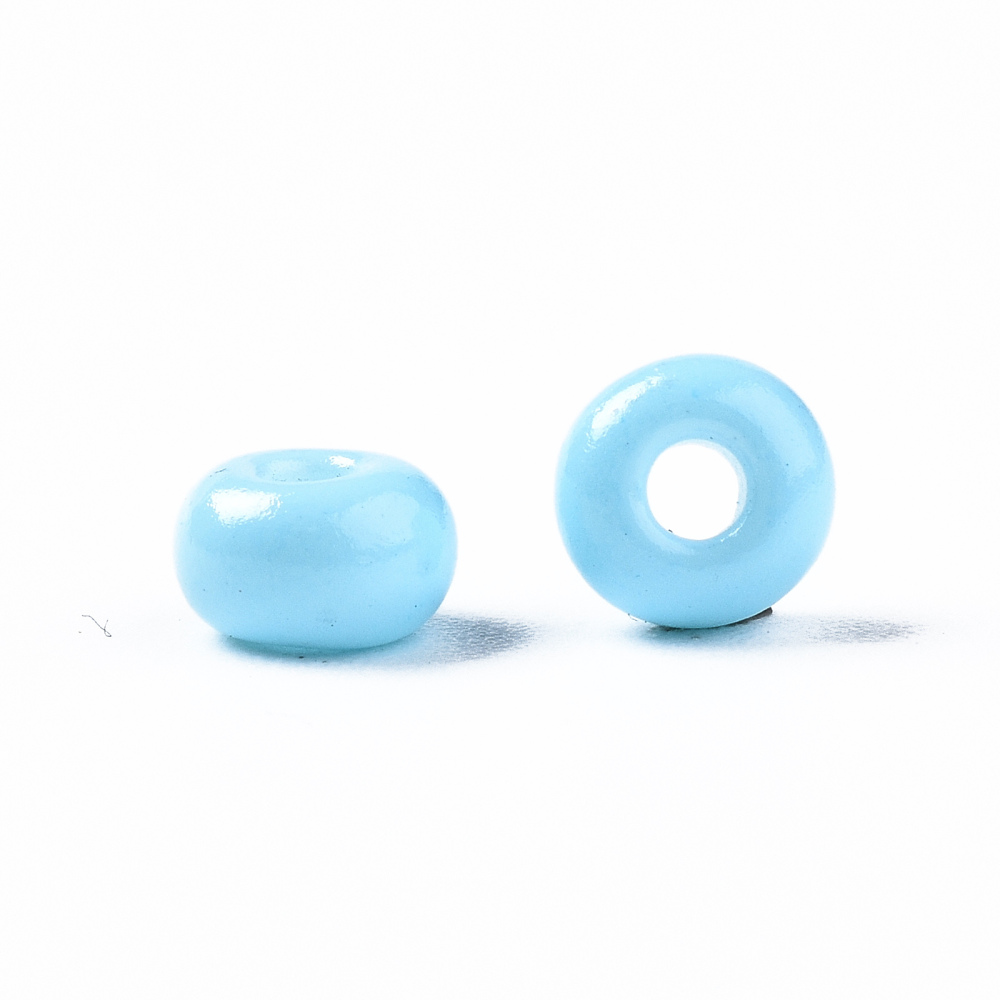 20 gram glaskralen – rocailles 6/0 – ca. 4 mm – kleur Sky Blue