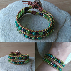 Groene Chan Luu style armband  ♥