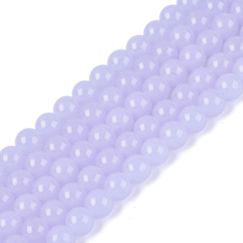30 x Imitatie jade glaskralen rond 6-6,5 mm – gat 1,4 mm – Lilac