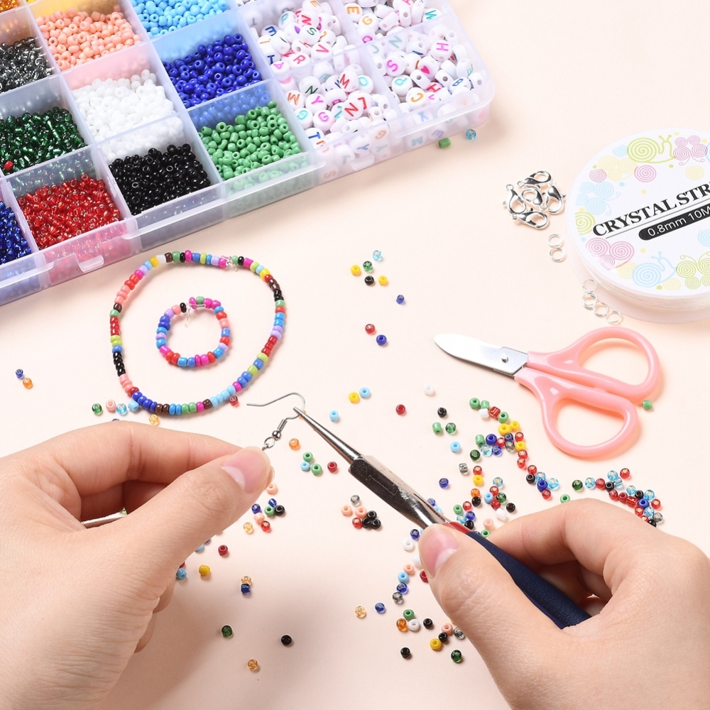 1 x DIY stretch sieraden maken set  + accessoires