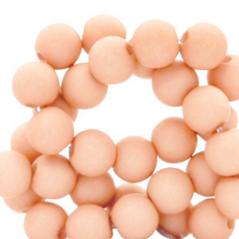 30 x  matte acryl kralen 8mm Bisque peach (Ø1.9mm)